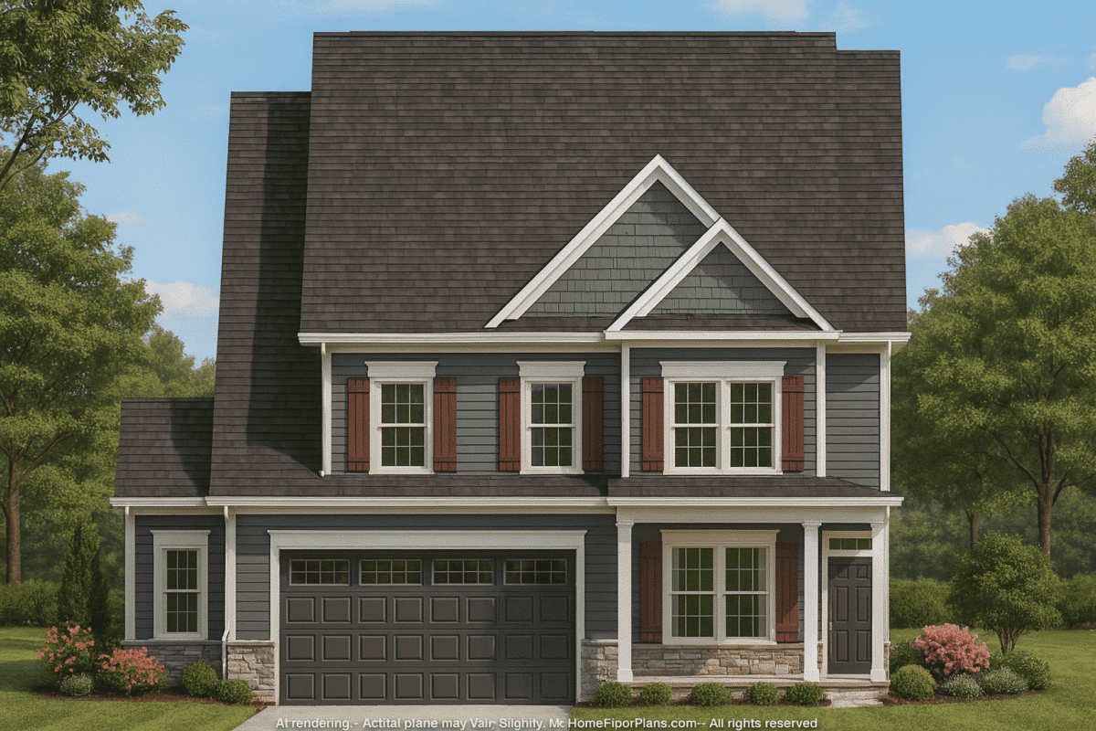 Charming Home Floor Plan with 4 Bedrooms and Open Designs