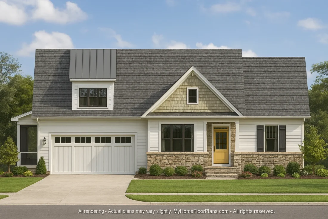 Traditional 2-Story Charleston House Plan with Front-Entry Garage