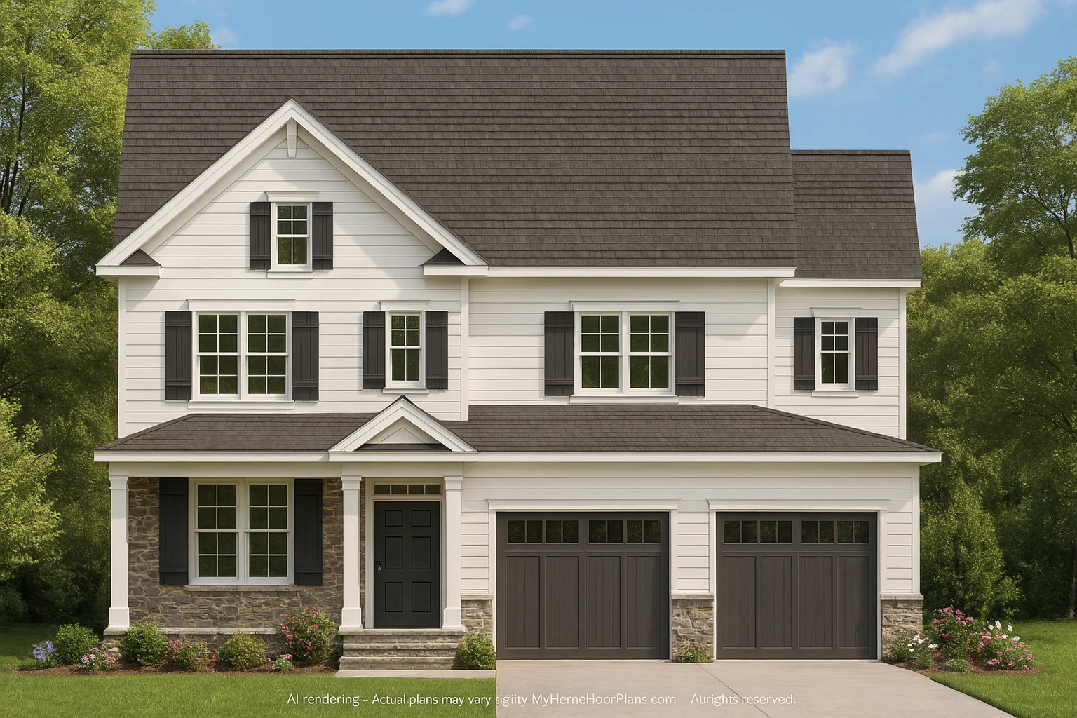 Luxury House Plans 15 3-Story Craftsman-Style CAD House Plan with 5 Bedrooms and Dual Porches