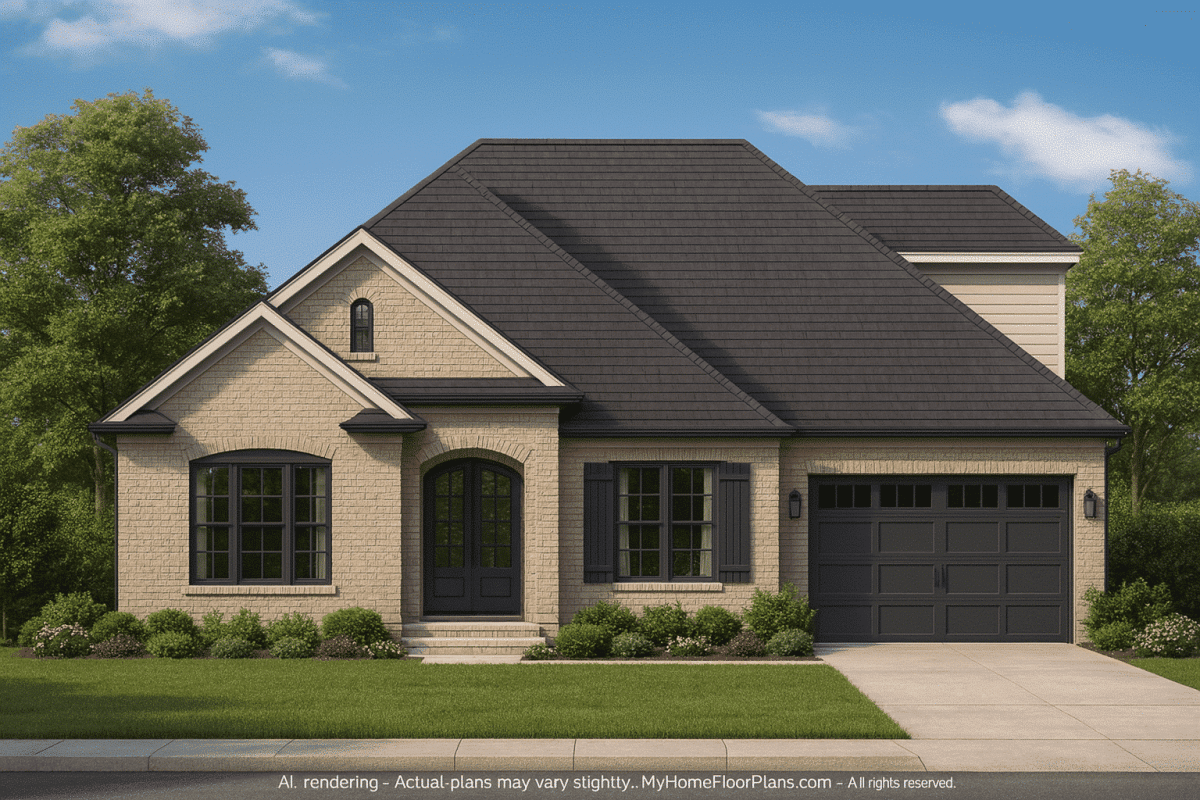 Charming 2-Story House Plan with Classic Architecture & Functional Layout