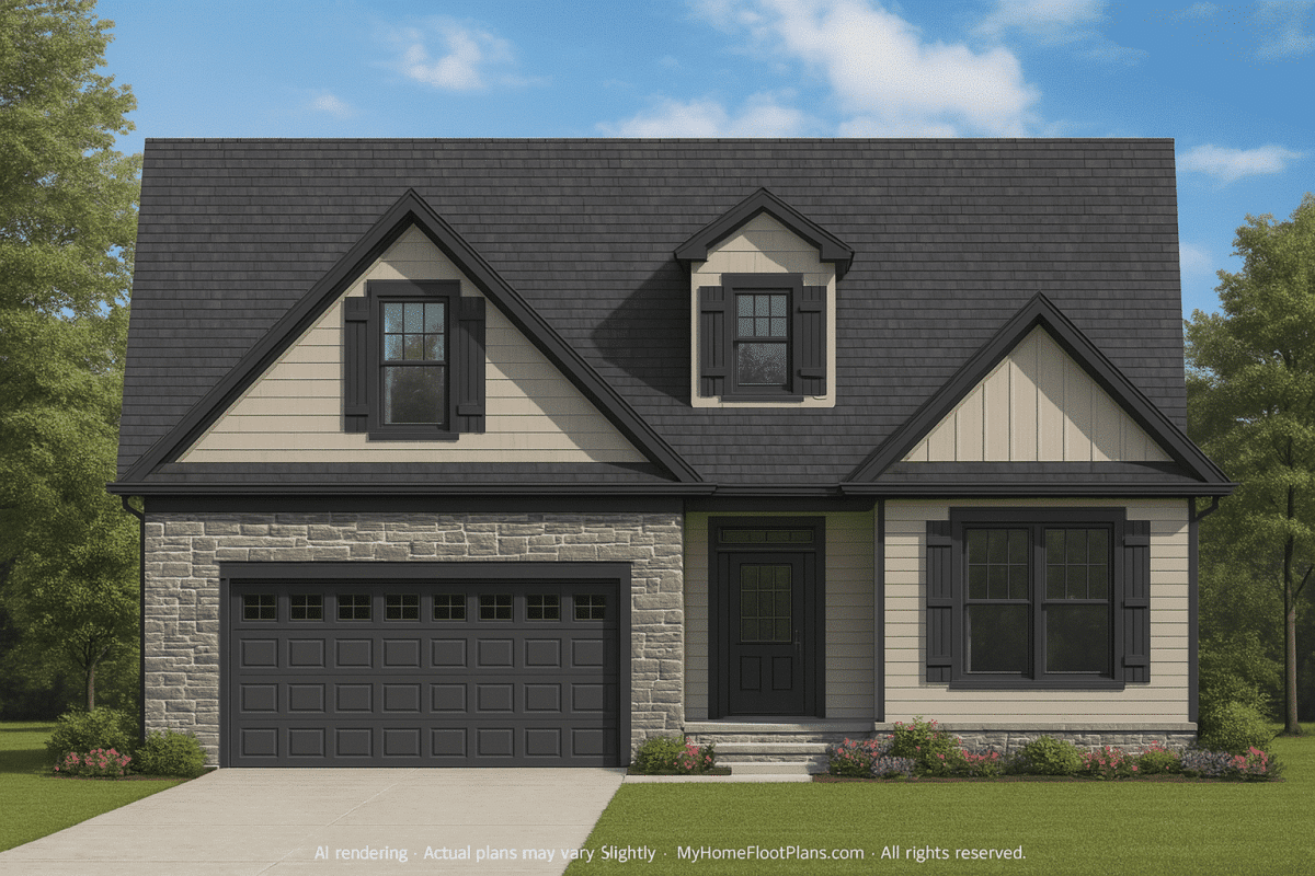 Modern Craftsman Home Plan with 4 Bedrooms, Floor Plans, and CAD Designs