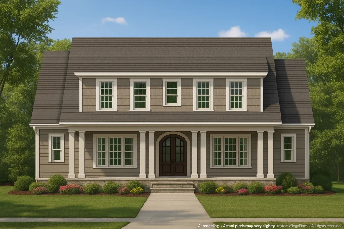 Modern CAD Home Design with 4 Bedrooms & Floor Plan Details