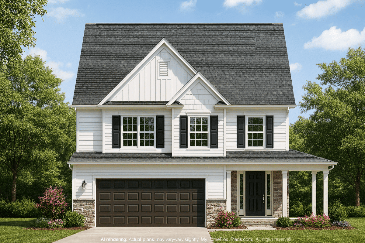 Home Floor Plan Designs Blueprint for 1798 Sq. Ft. 3-Bed Home