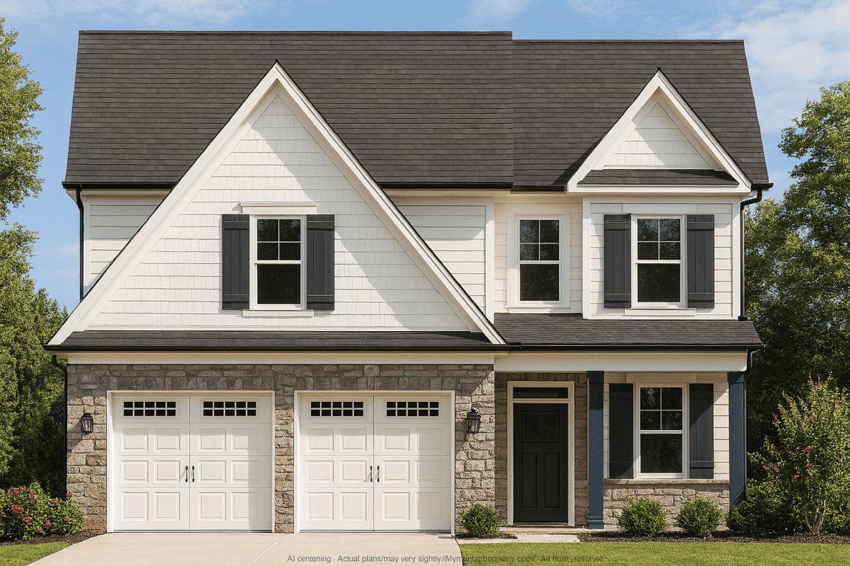 Elegant Two-Story Home Plan with Craftsman Charm and CAD Blueprints