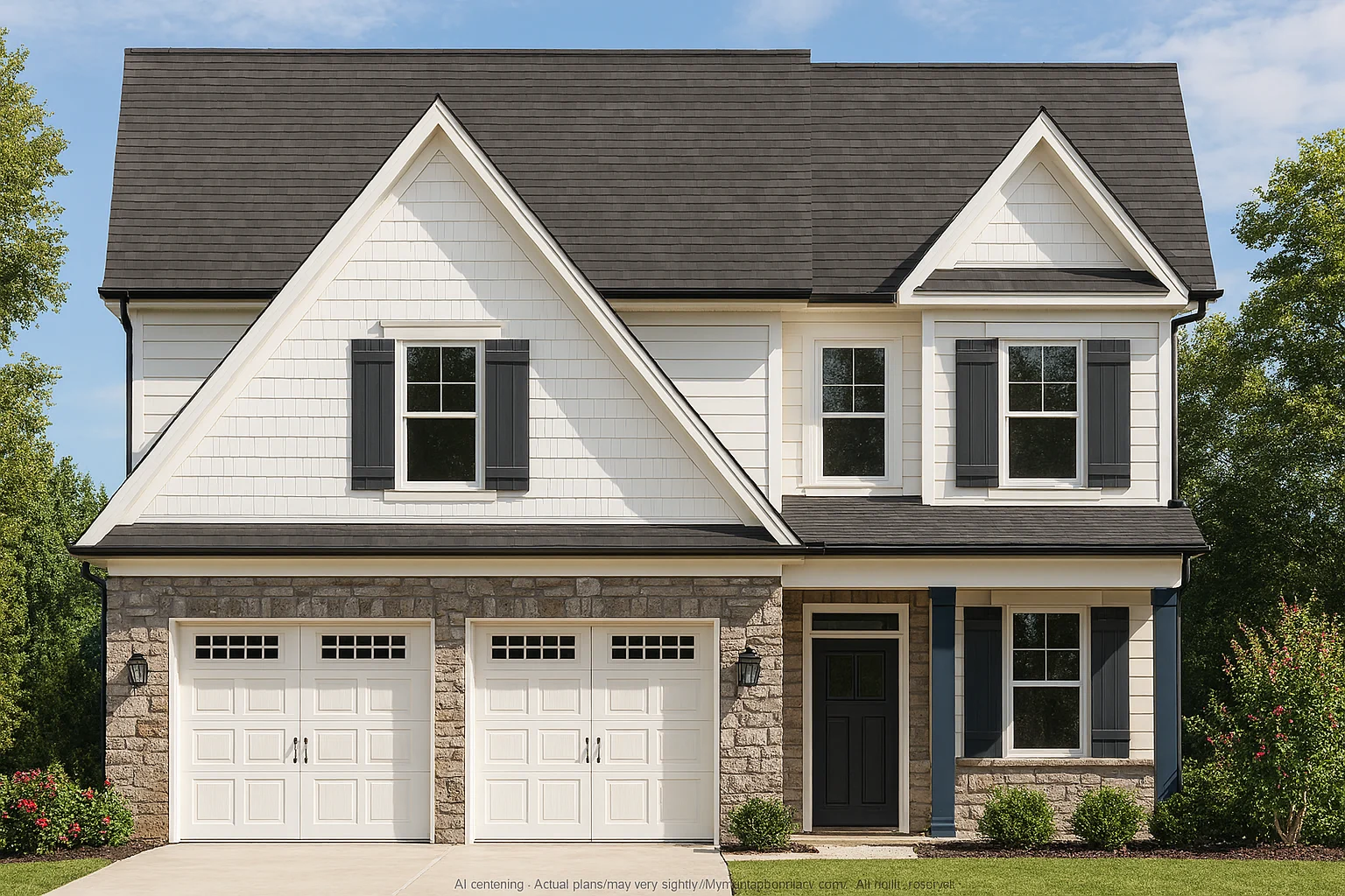 16-1179 HOUSE PLAN - Elegant House Plan with Floor Plan, Blueprint, CAD Designs 2 Elegant Two-Story Home Plan with Craftsman Charm and CAD Blueprints