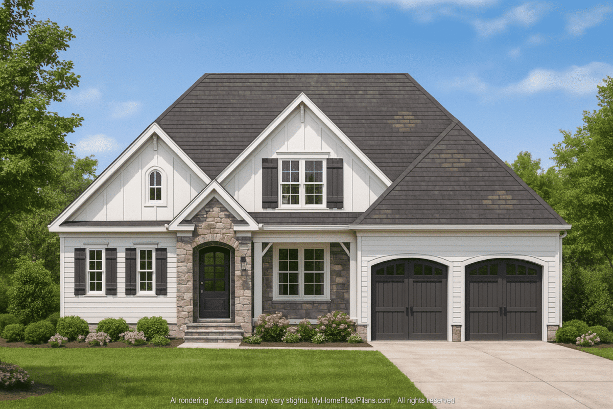 Elegant Craftsman Home Plan with CAD-Ready Floor Designs