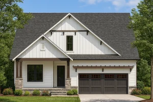 Modern Craftsman Home Plan with Open Floor Design & CAD Details