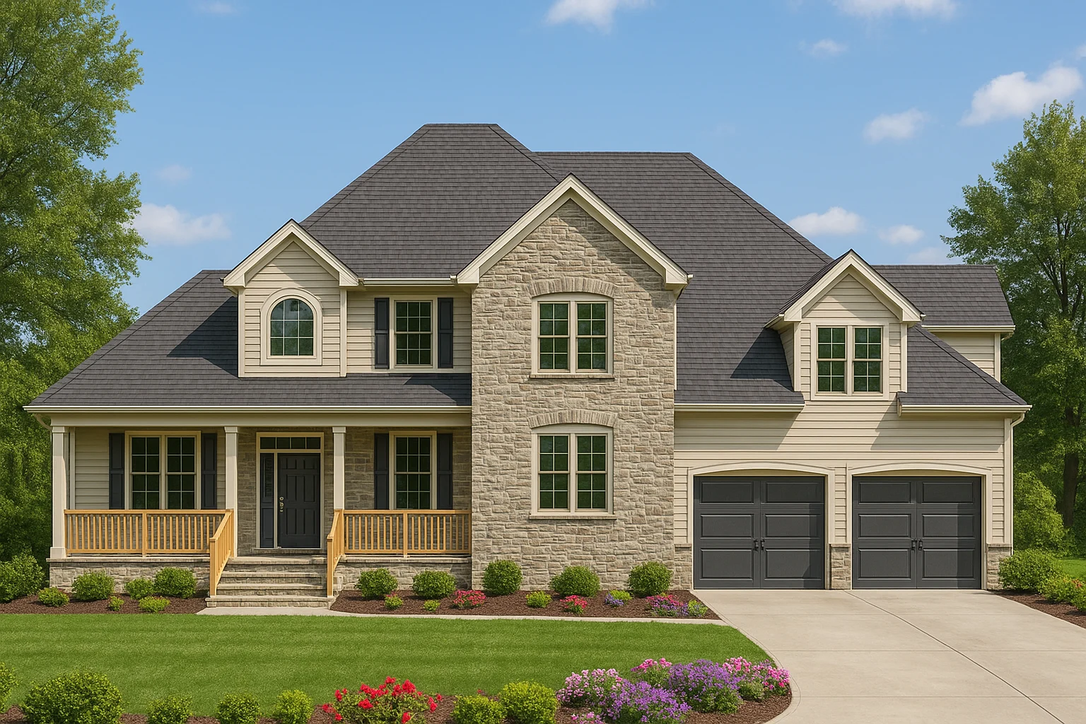 Elegant 2-Story Craftsman House Plan with Open Layout & Luxury Features