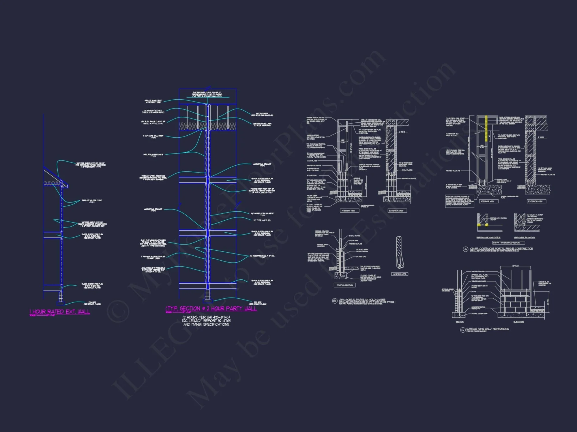 Elegant 3-Story Duplex House Plan with CAD Blueprint Designs