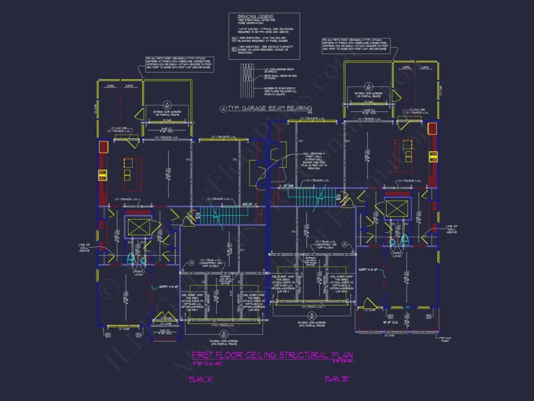 Elegant 3-Story Duplex House Plan with CAD Blueprint Designs