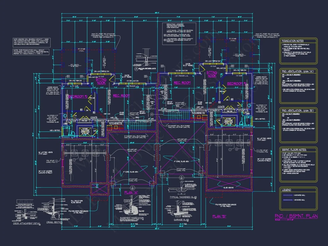Elegant 3-Story Duplex House Plan with CAD Blueprint Designs