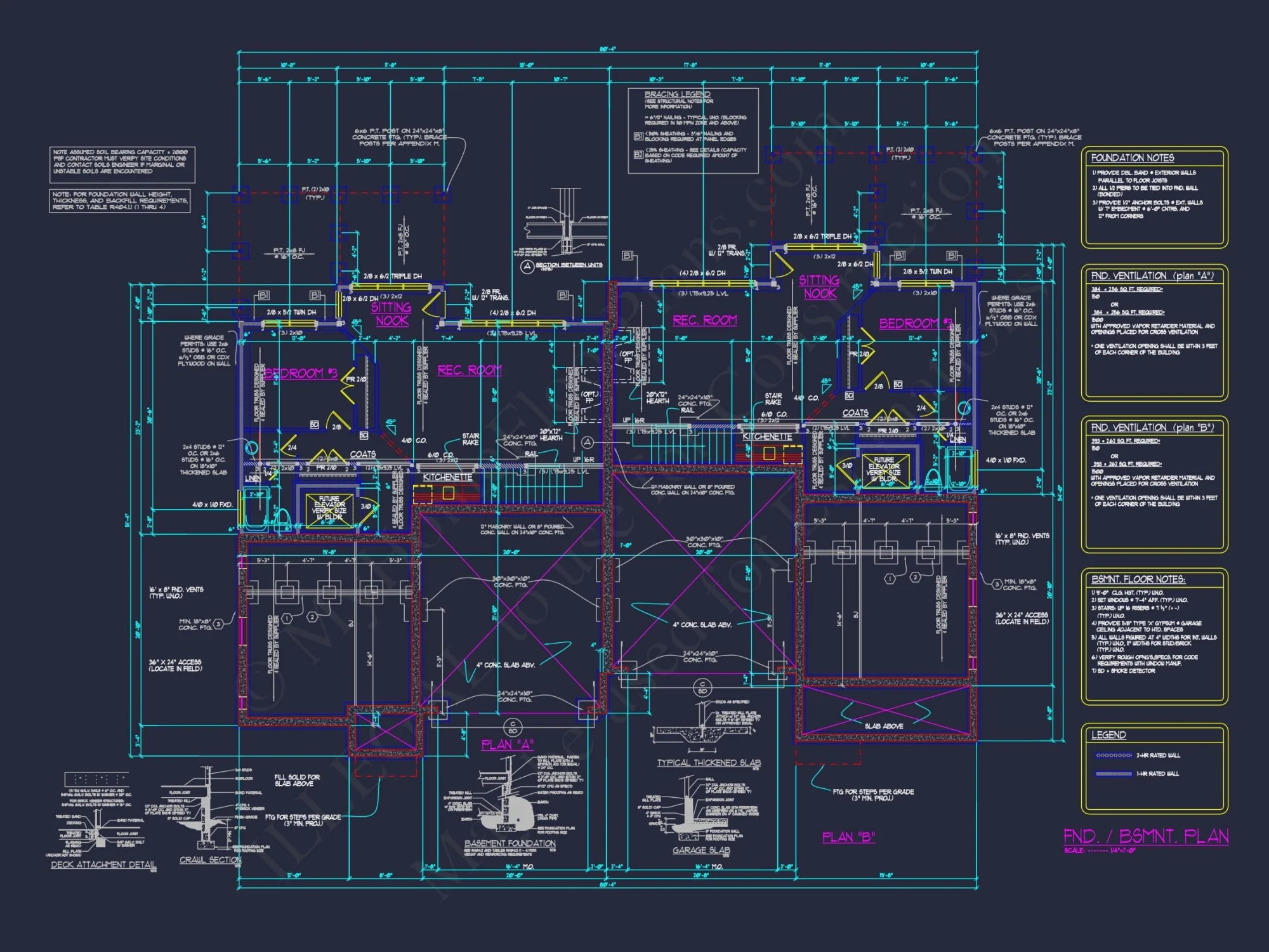 Elegant 3-Story Duplex House Plan with CAD Blueprint Designs