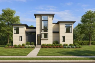 House Plans with Balcony or Deck 13 Modern 3-Story House Plan with Elevator and Contemporary Floor Design