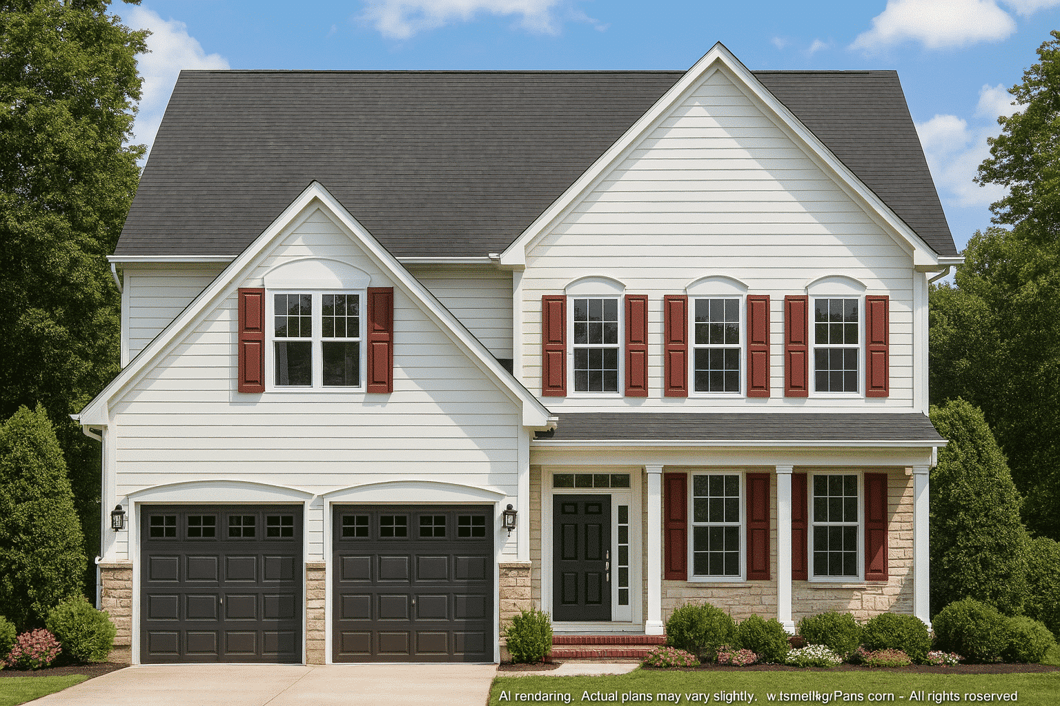 11-1195 HOUSE PLAN - Perfectly Crafted House Floor Plan with 2 Floors and 4 Bedrooms 2 Perfectly Crafted 2-Story House Plan with 4 Bedrooms & Modern Architecture