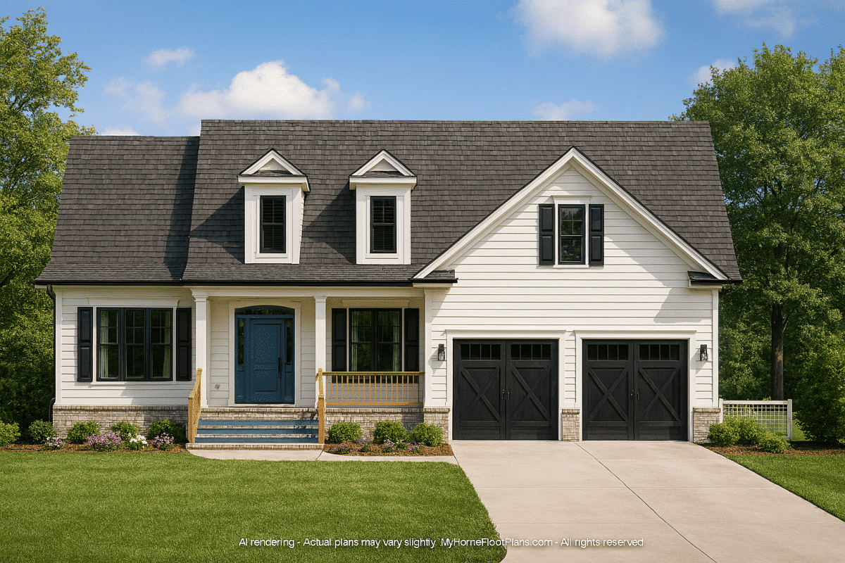 Custom Home Blueprint 2,350 SF Craftsman Floor Plan Design