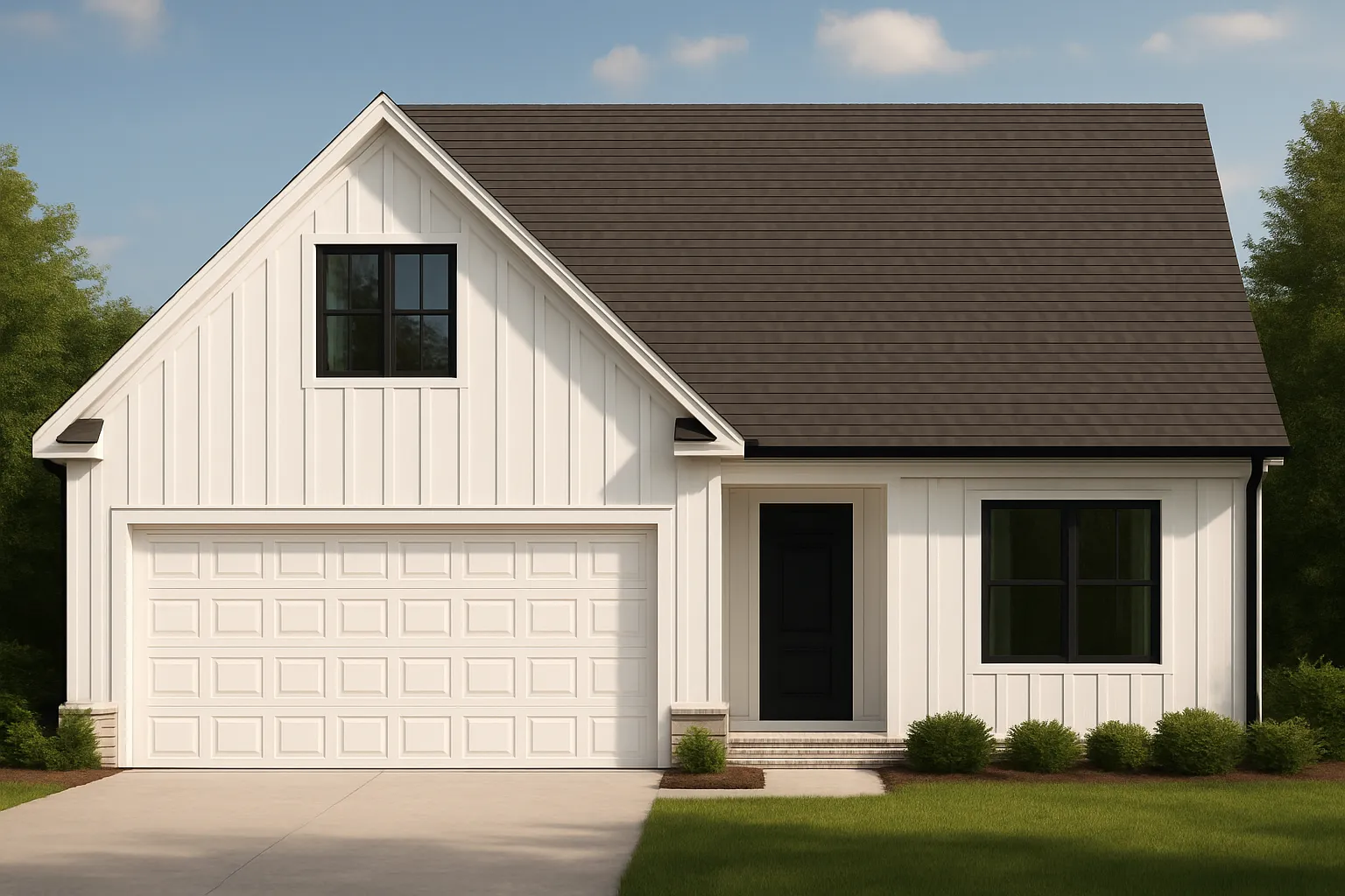 Craftsman Home Plan with Open Floor Layout 1.5 Story CAD Design