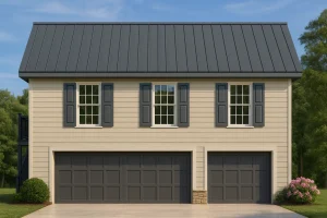 Custom Garage with Living Space – Functional CAD Floor Plan