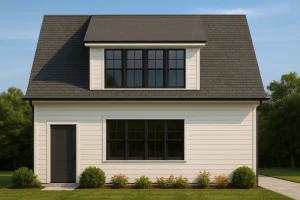 Modern Garage Home Plan with Workshop and Living Space