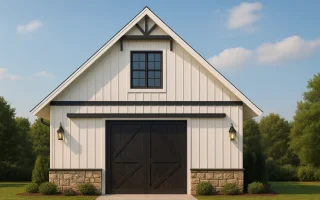 Plan  16-1164 - Auburn Bluff Haven |  Modern Farmhouse Garage - 0-Bed, 0-Bath, 0 SF