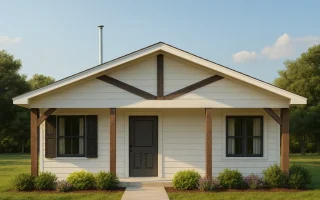 Plan  15-1390 - Aster Bluff Estate |  Cottage - 2-Bed, 1-Bath, 1,061 SF