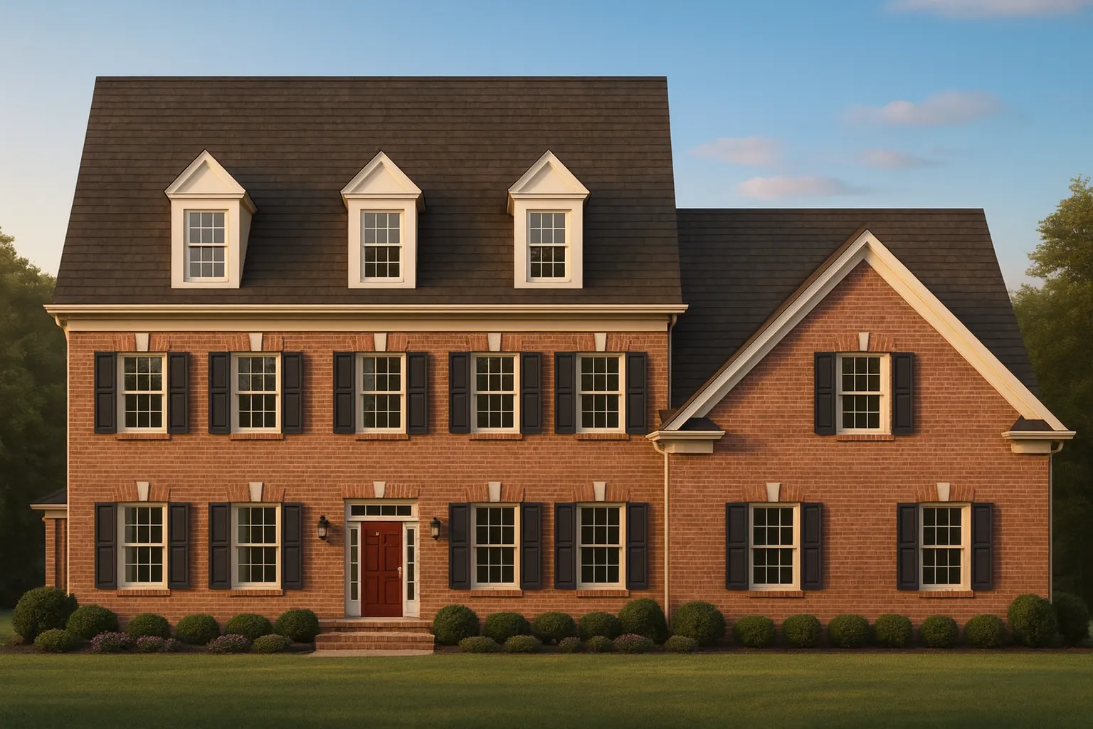 Elegant 2.5-Story Colonial Revival House Plan with CAD Floor Designs