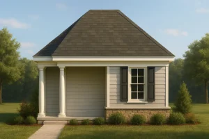 Compact Home Blueprint with CAD Designs & Open Floor Plan