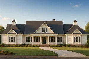 Stunning 2-Story House Plan with French Country Charm & Flexible CAD Layout