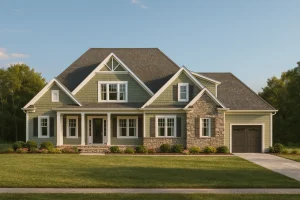 Modern Craftsman Home Plan with 4 Beds & 2-Story CAD Design