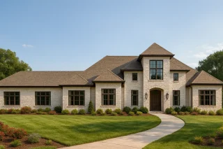 Traditional Farmhouse Plans 13 Luxury One-Story House Plan with 5,298 Sq. Ft. and Elegant Open Layout