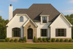 French Country Home Plan with Blueprint for Modern Living