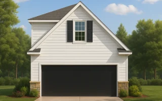 Plan  8-1968 - White Cottage |  Carriage House - 1-Bed, 1-Bath, 270 SF