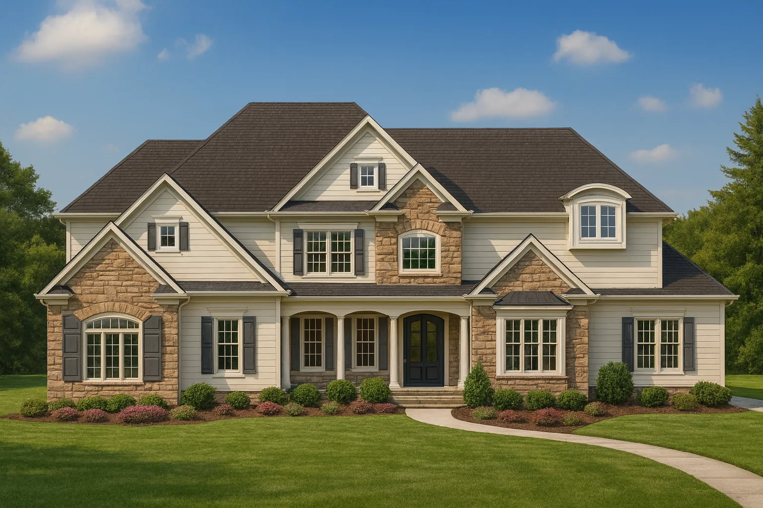 Custom 2-Story House Plan with 5 Bedrooms & CAD Blueprints