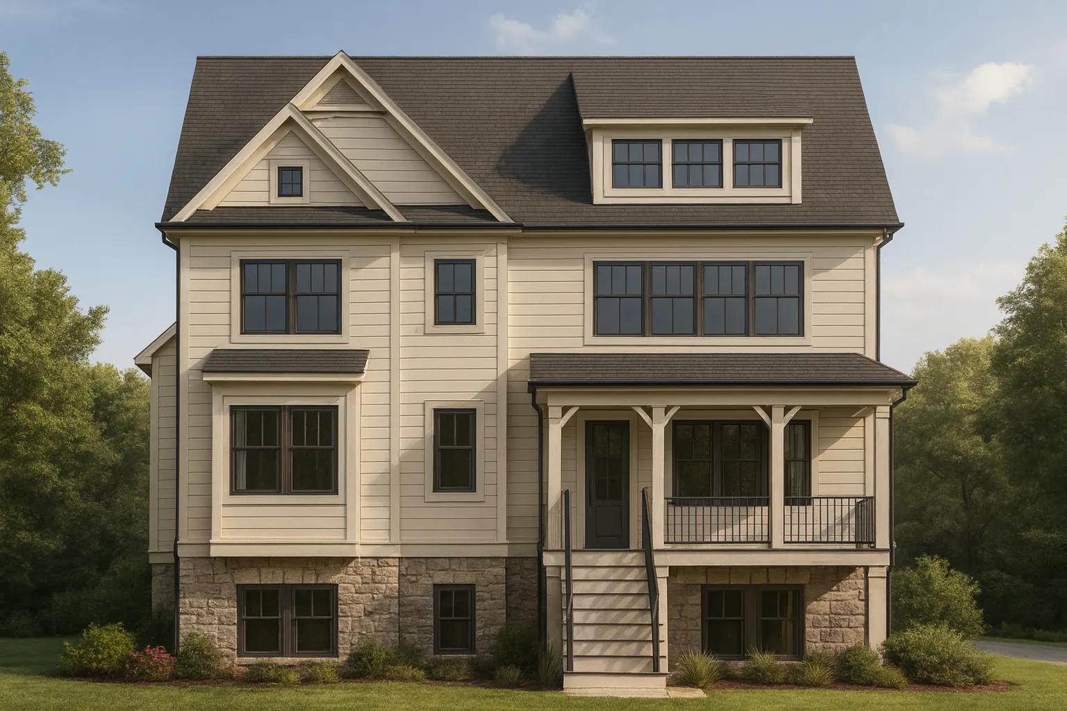 Stunning 3-Story House Floor Plan with Premium CAD Blueprints