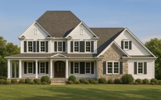 Plan  13-1306 - Aster Creek Villa |  Traditional Colonial - 4-Bed, 5-Bath, 4,713 SF