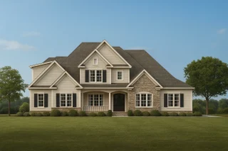 Custom 2-Story House Plan with Vaulted Ceilings and CAD Blueprints