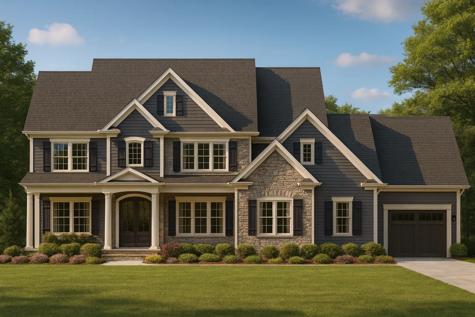 Modern Suburban House Plans 15 Versatile 3-Story House Floor Plan with Vaulted Ceilings & Open Layout