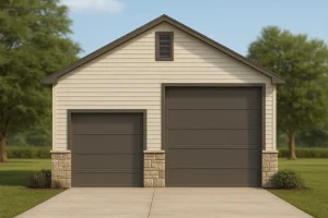 Oversized Garage Plan with RV Bay and Spacious House Design