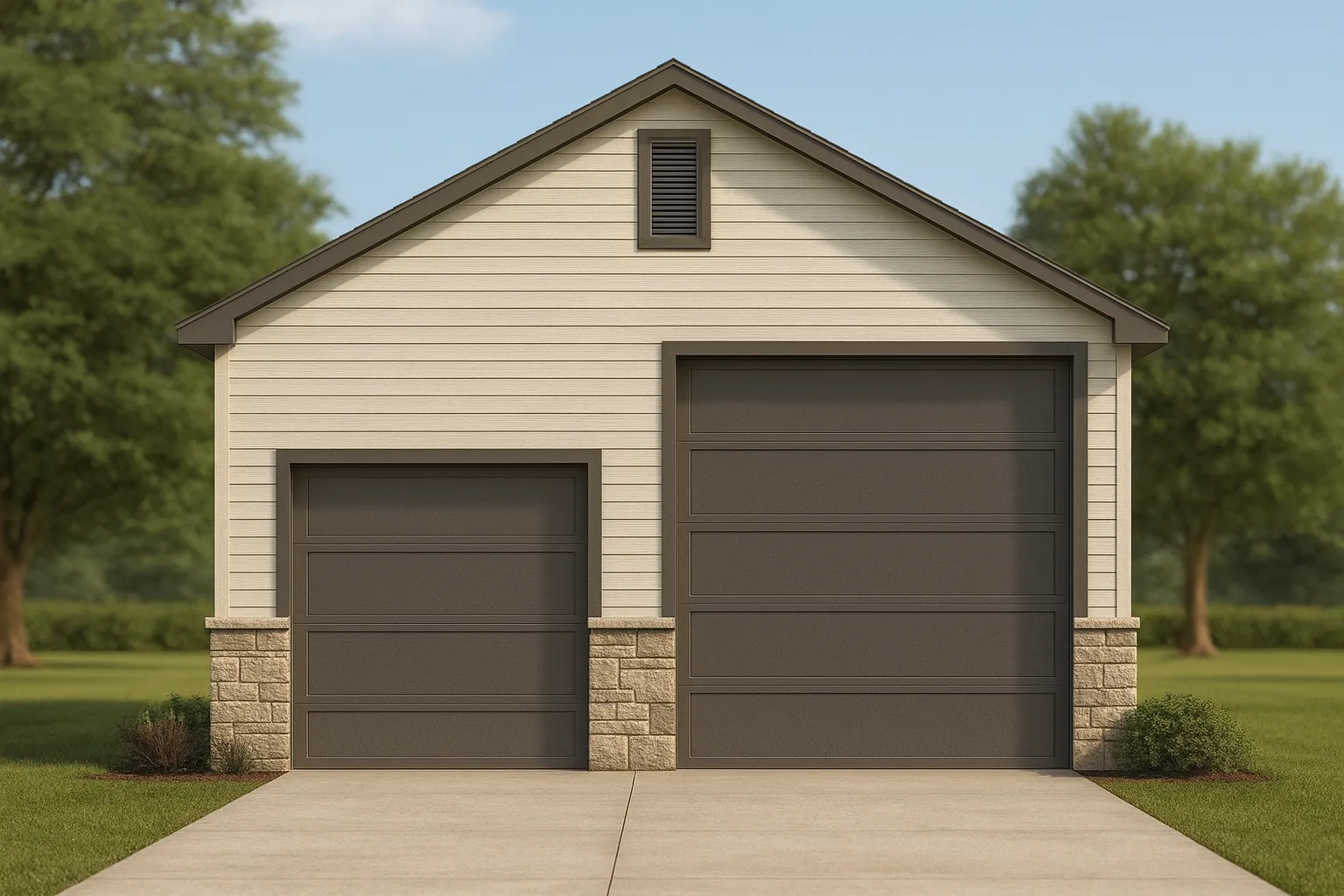 Oversized Garage Plan with RV Bay and Spacious House Design