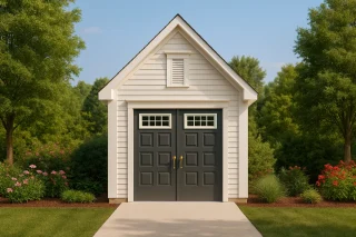 Compact Garage Floor Plan with Detailed CAD Designs