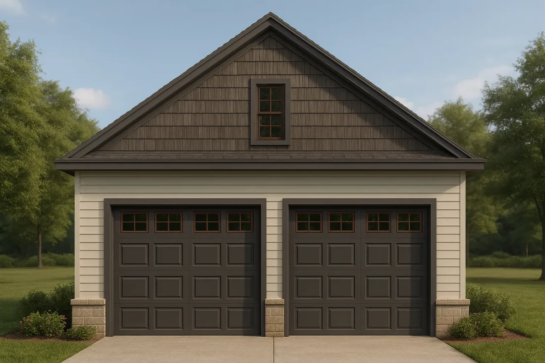 Small Garage Plan With Attic – House Floor CAD Designs