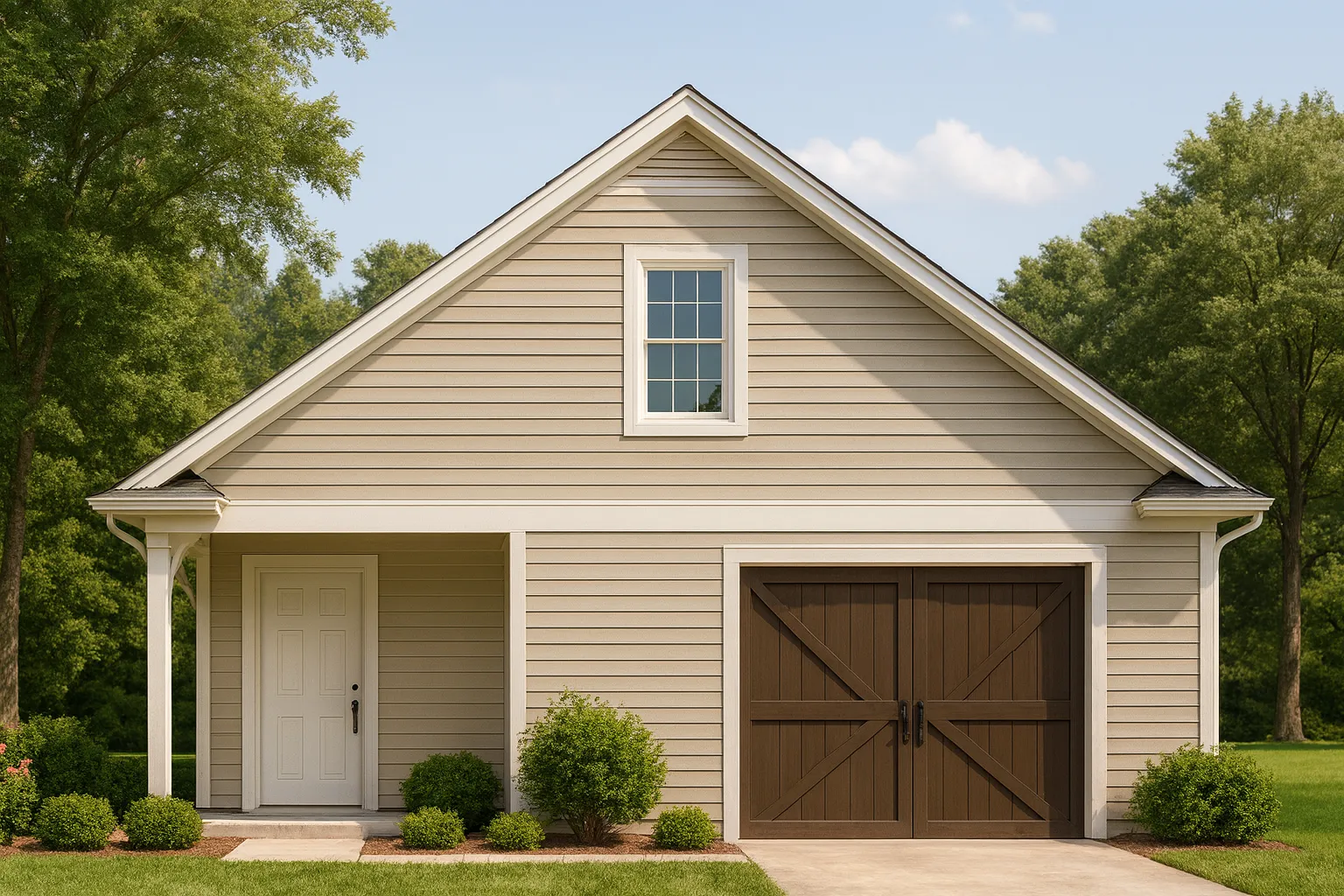 Spacious Garage Plan with Workshop - Architectural Design Blueprint