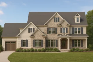 Elegant 3-Story Colonial House Plan with Traditional Charm