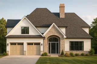 Modern Craftsman Home Design 2-Story Floor Plan Blueprint