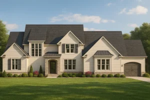 Beautiful 2-Story House Plan with Architectural Design & CAD Blueprints