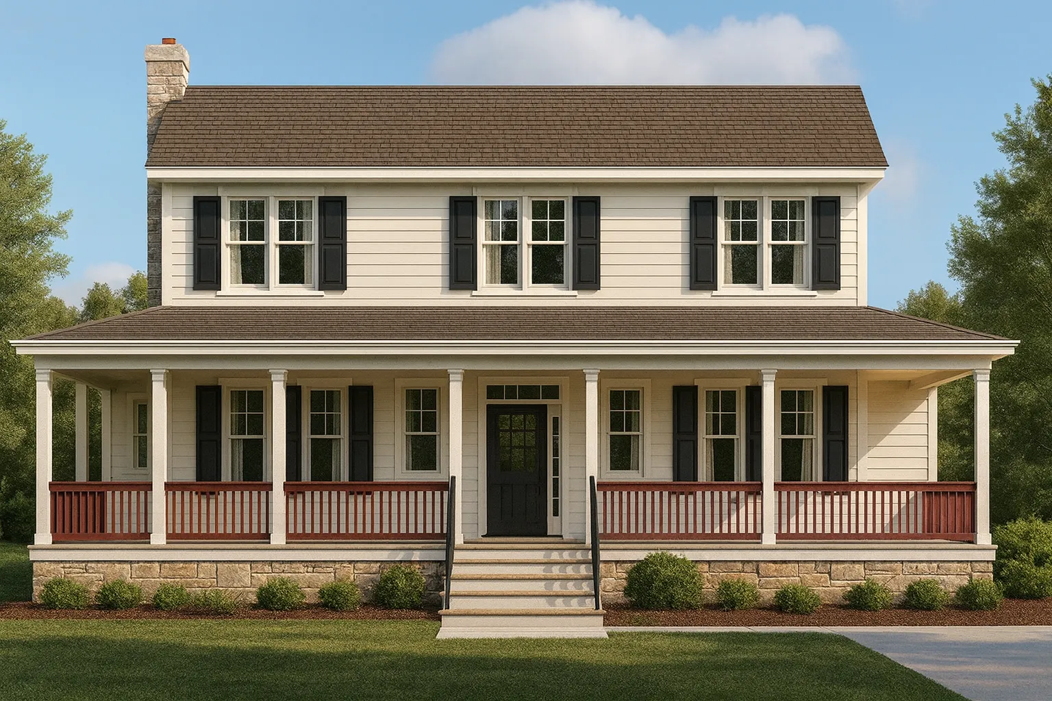 Beach Home Design with Wraparound Porch and Coastal Elegance