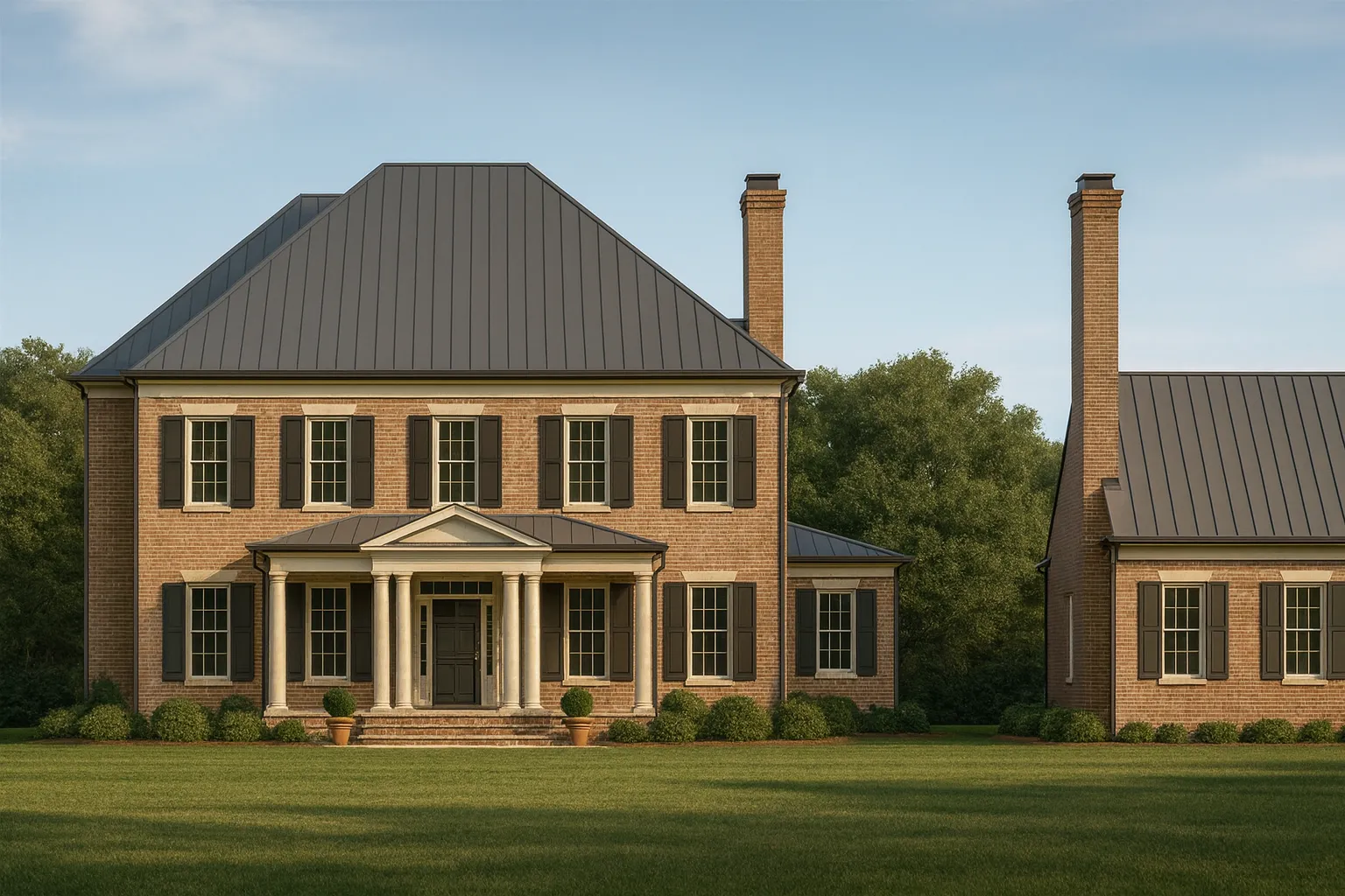 Colonial Home Plan with Detailed Blueprint and CAD Designs