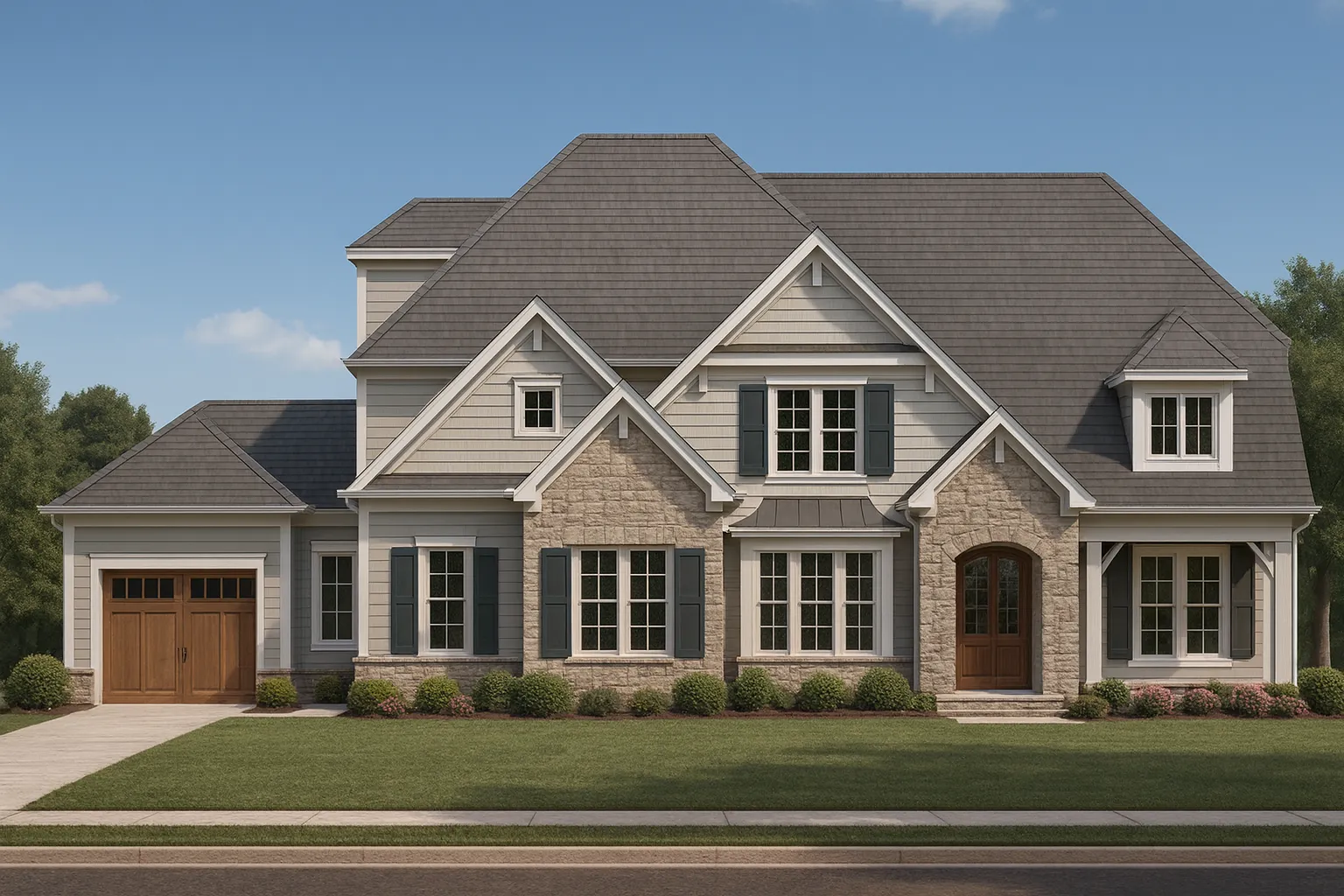 Affordable House Plans 1 Classic 2-Story House Plan with Bonus Room, Porches & CAD Designs