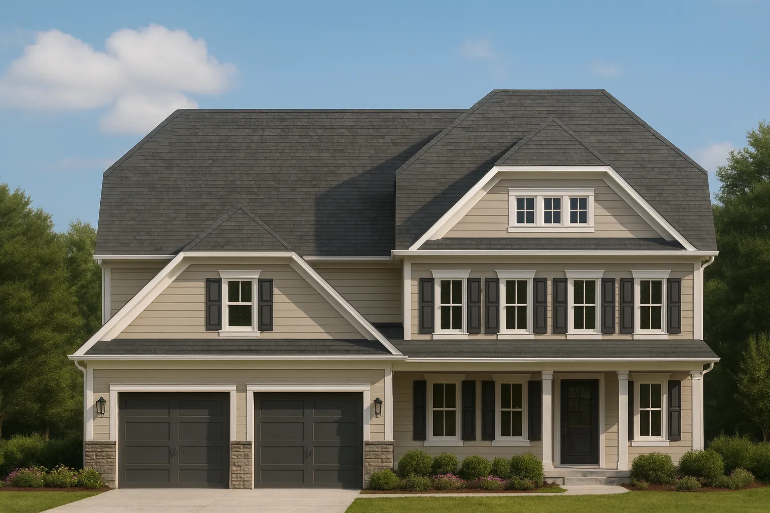 Customizable 2-Story Craftsman House Plan with Open Layout