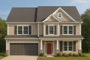 Spacious 2-Story House Plan with Open Floor Layout and Colonial Revival Style