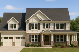 Colonial Farmhouse House Plans 15 Traditional CAD Home Floor Plan with 5 Bedrooms & Open Layout